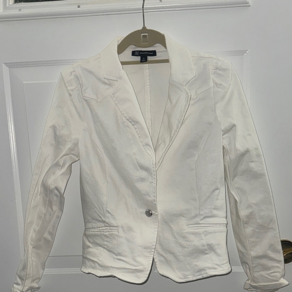 INC International Concepts White Blazer